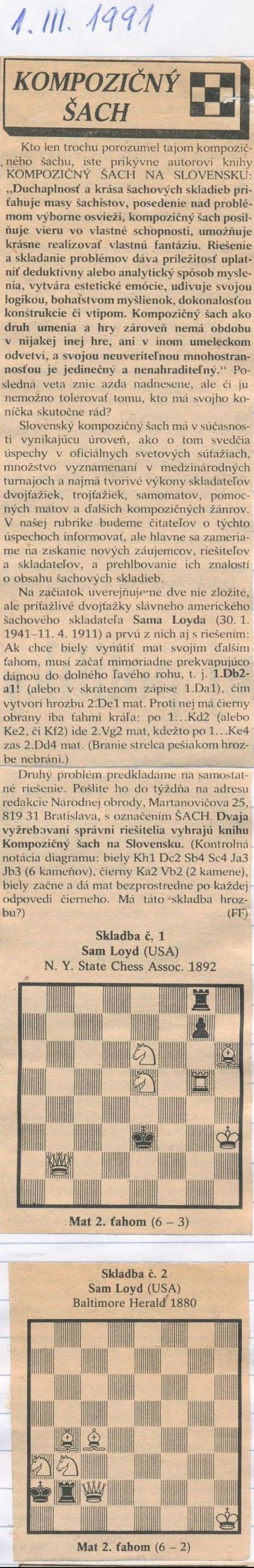 Národná obroda r.1991 rubrika č.1